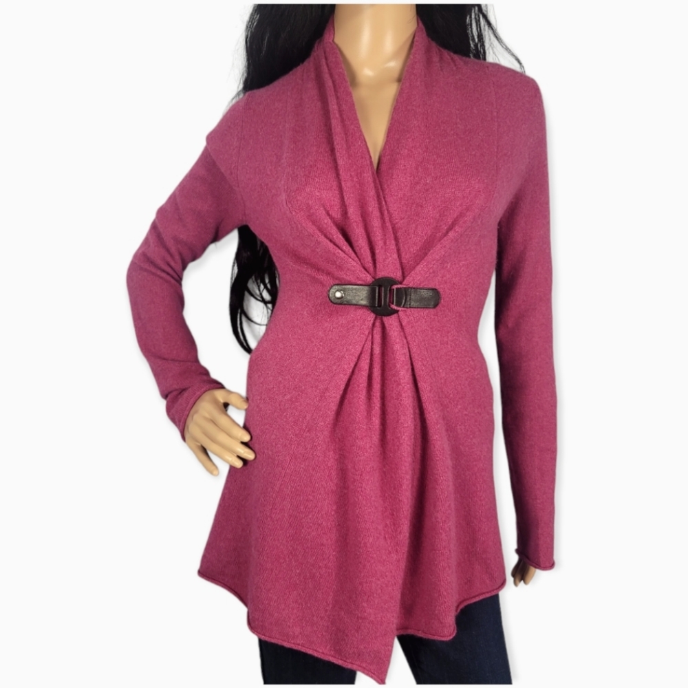 Cynthia Rowley 100% Cashmere Cardigan sz XS Raspberry Pink